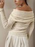 'Viatrix' Wool Knit Off-Shoulder Sweater - Celes Fashion